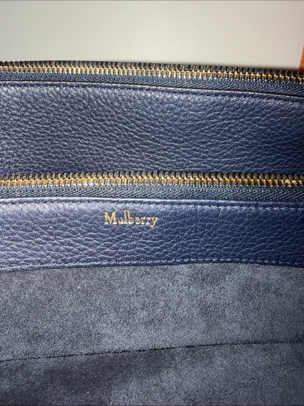 ‼️Authentic Mulberry Winsley Blue Leather Shoulder Bag Crossbody Bag - Picture 9 of 14